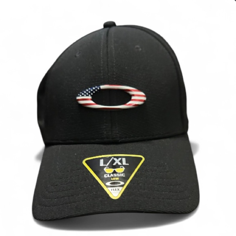 Men’s Black Oakley Hat - Classic Flex L/XL New